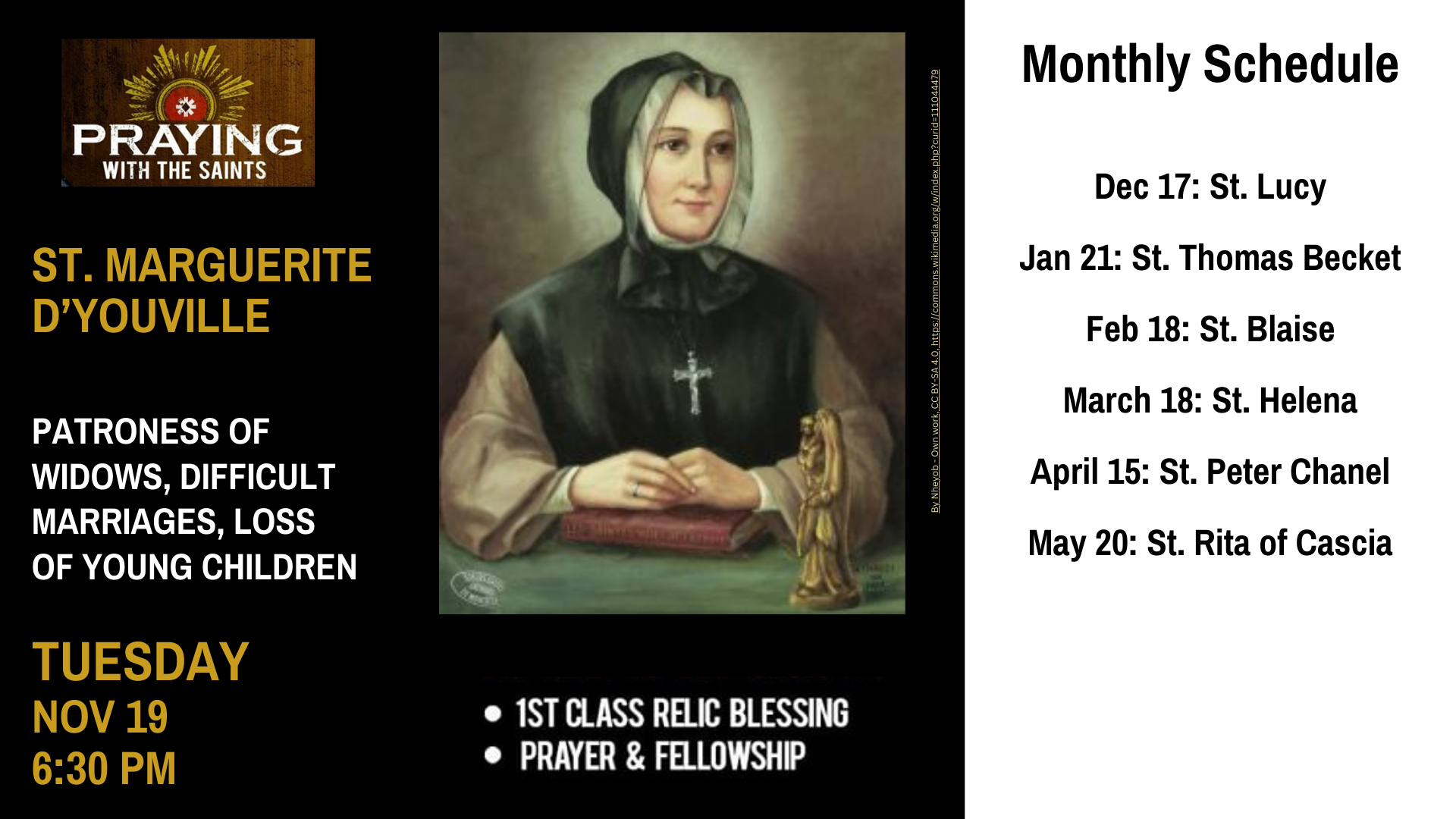 Praying with the Saints - St. Marguerite D'Youville